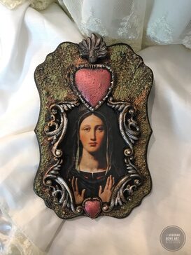 The Crowned Virgin Wall Plaque Assemblage